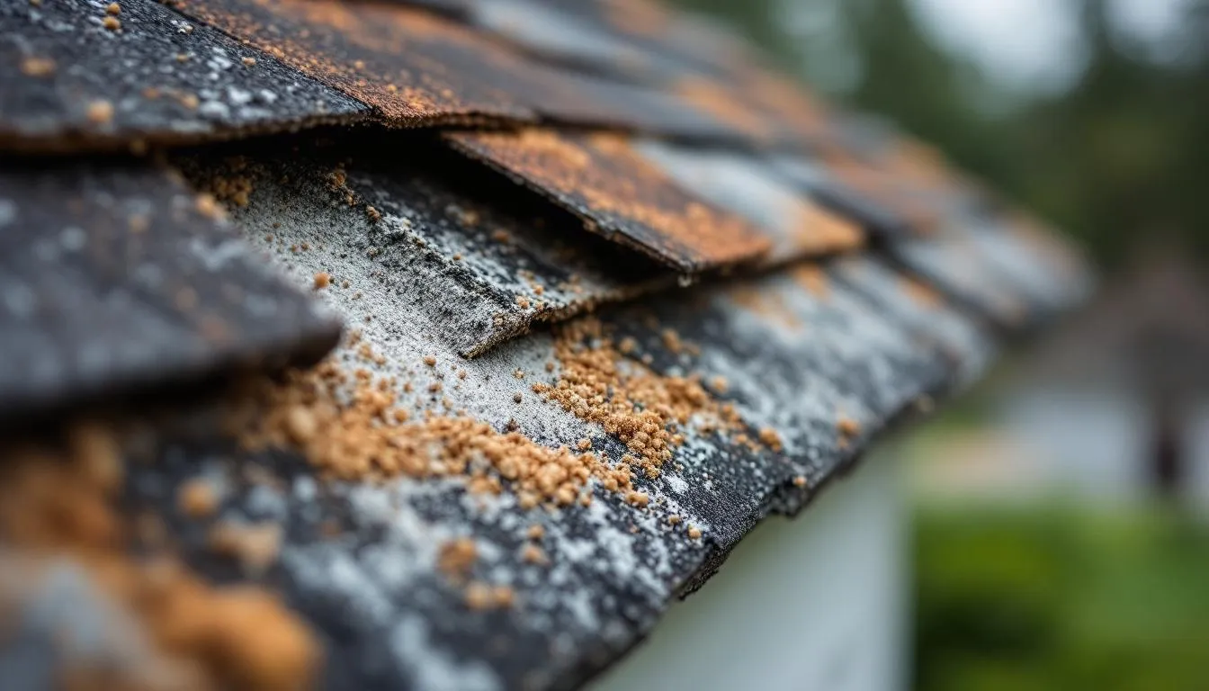 Granule Loss and Shingle Deterioration in Blue Ash